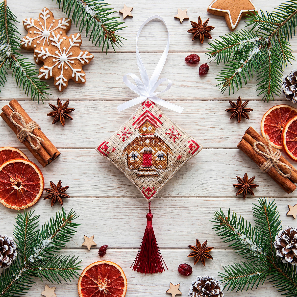 Christmas Treat 3D Ornament Cross Stitch Kit