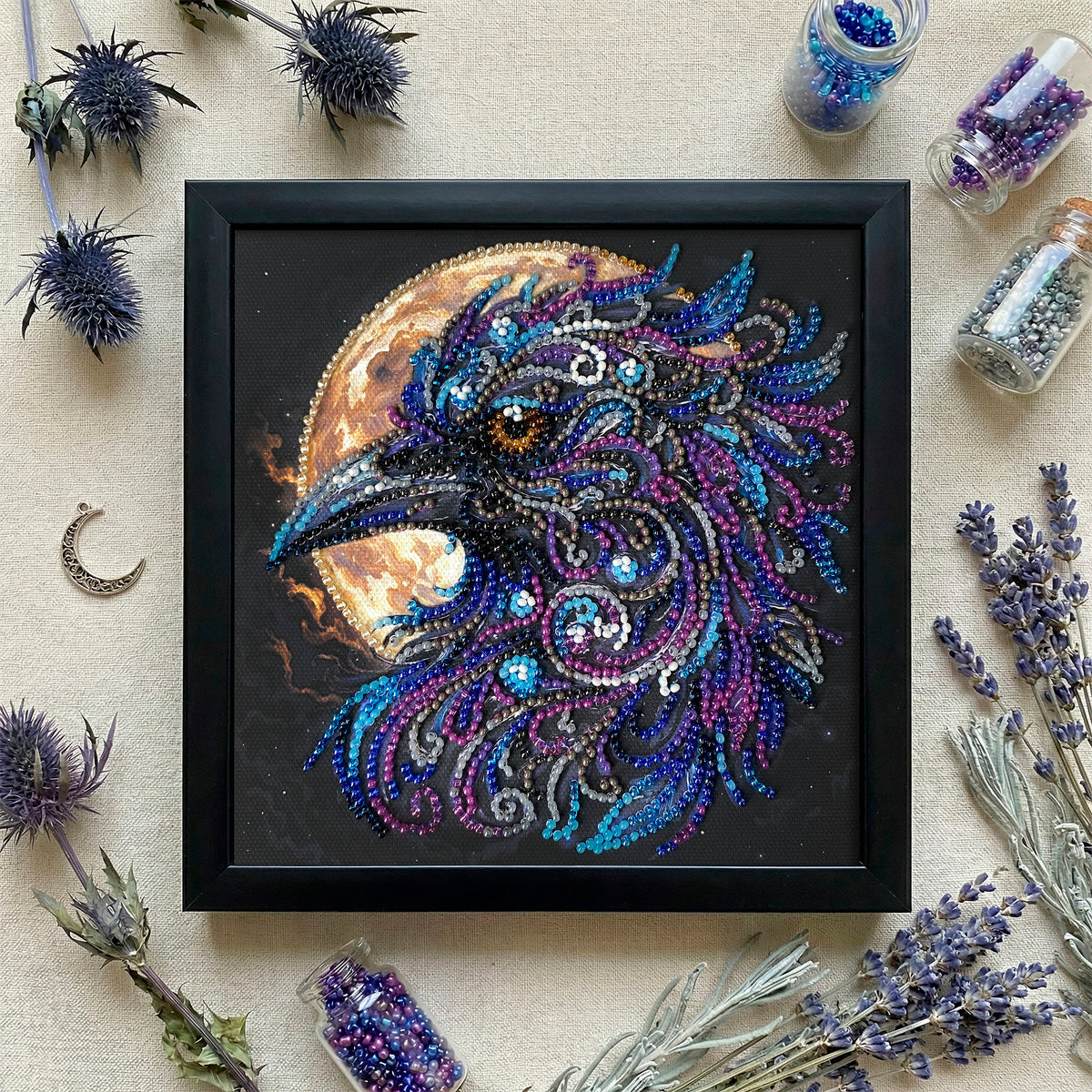 Amber Gaze Mini Bead Embroidery Kit
