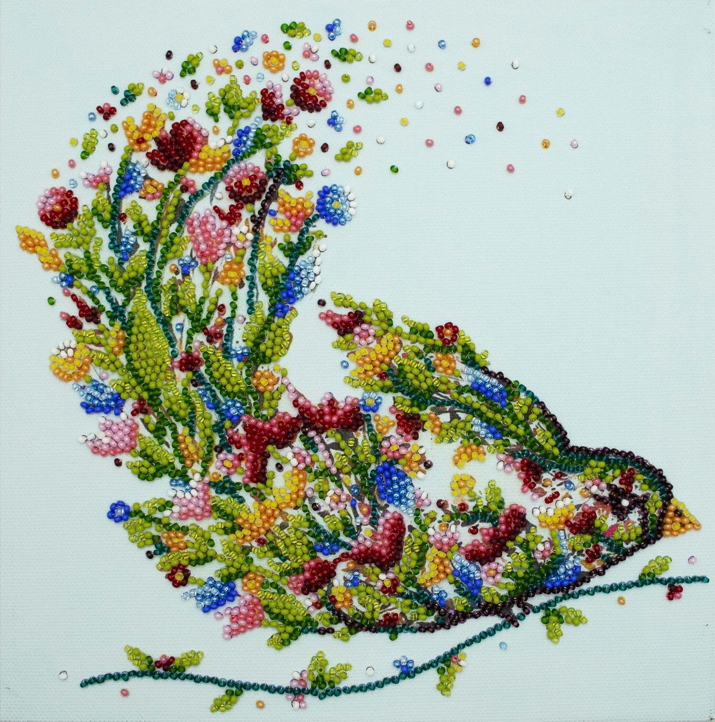 A Singing Bird Beaded Embroidery Kit - Abris Art