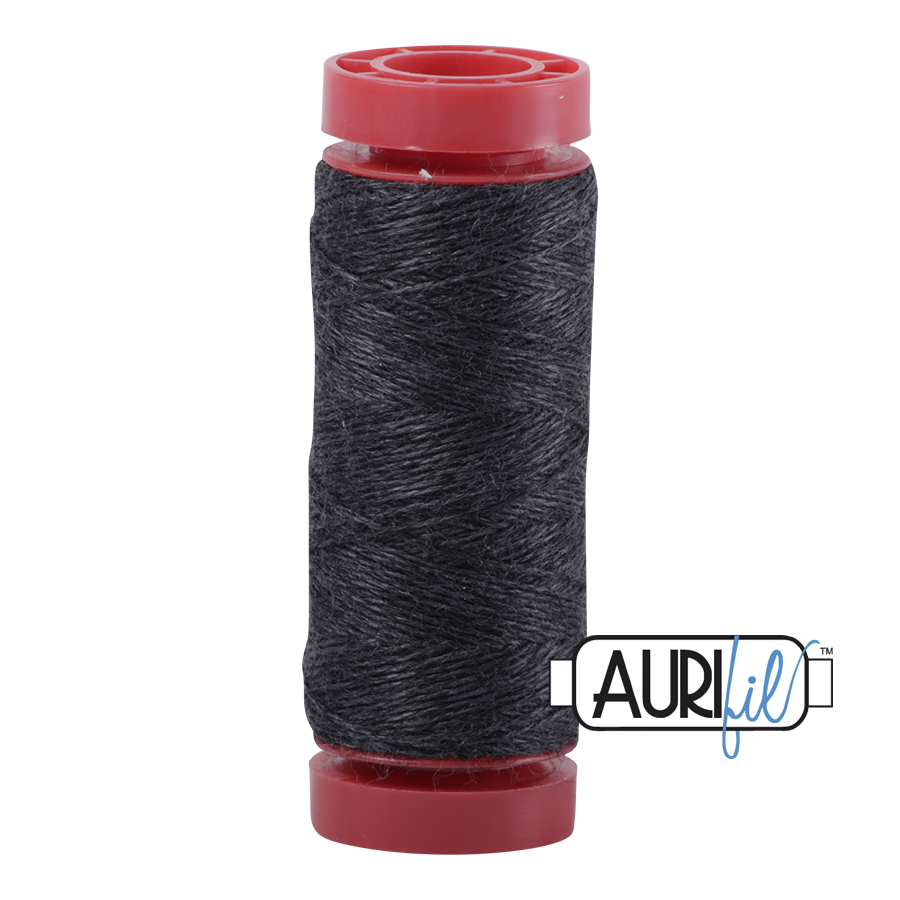 12wt Lana Wool Small Spool - 8083 Dark Grey Melange