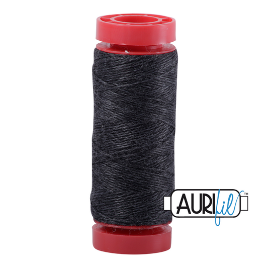 12wt Lana Wool Small Spool - 8083 Dark Grey Melange