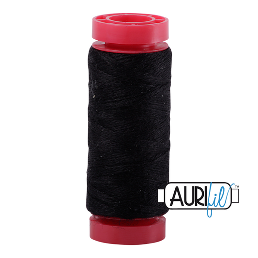 12wt Lana Wool Small Spool - 8692 Black