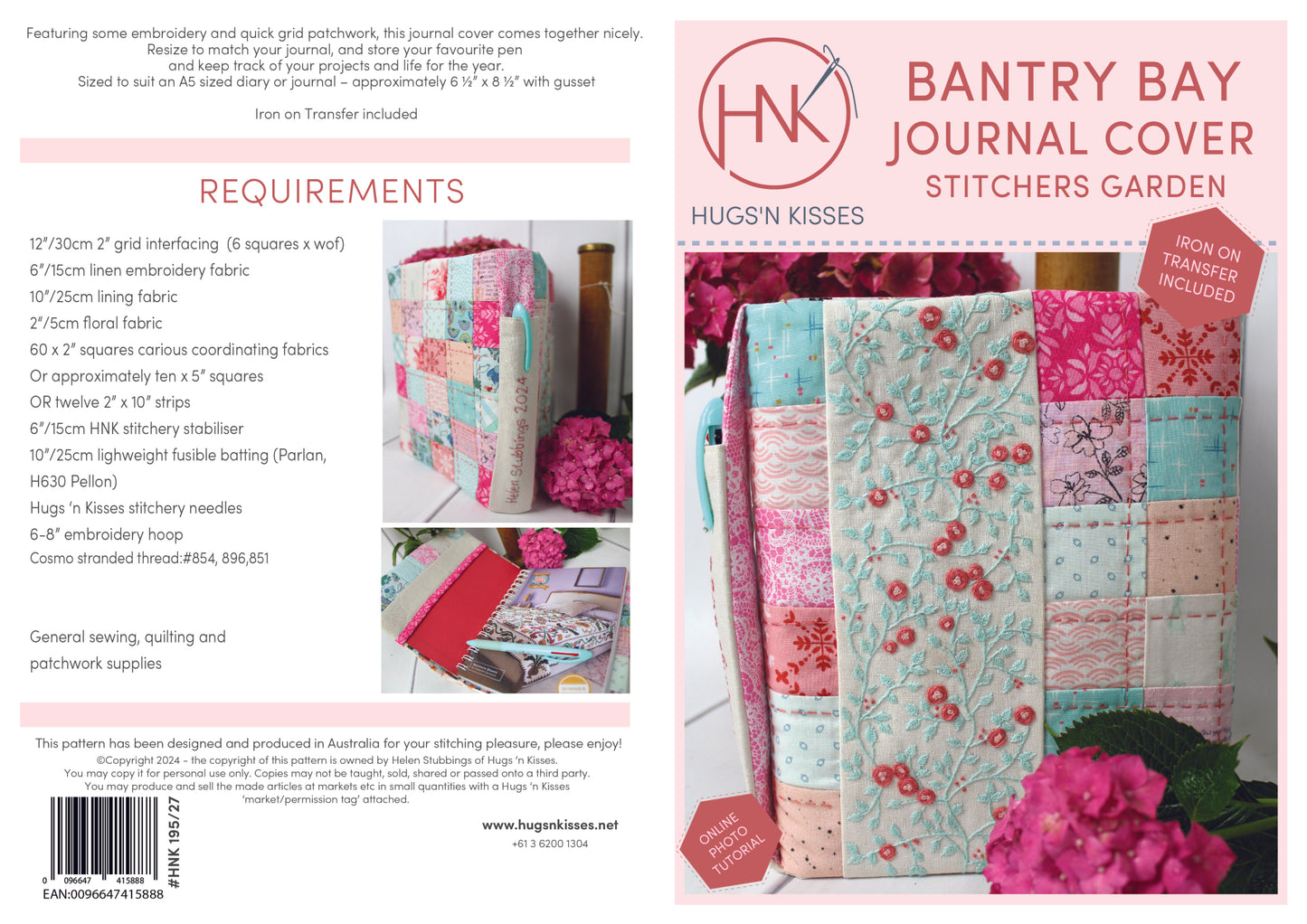 Bantry Bay Journal Cover Pattern - Hugs 'n Kisses