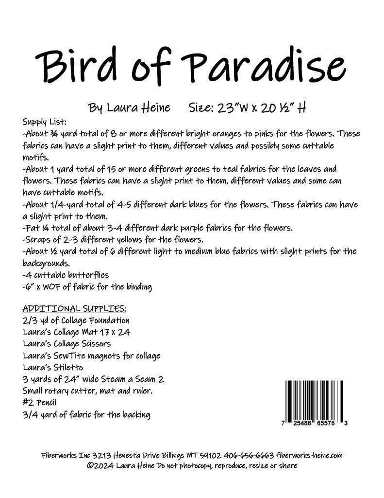 Bird of Paradise Collage Pattern
