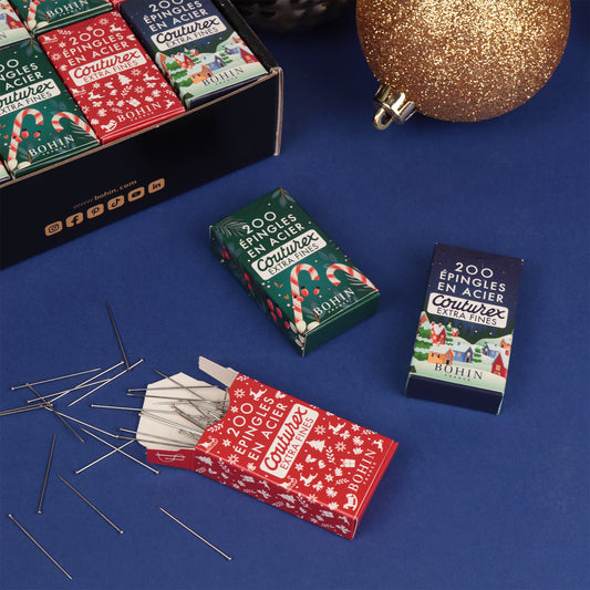 Bohin Couturex Christmas  Extra-Fine Pins - Individual Boxes