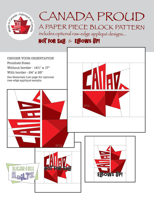 Canada Proud FPP Quilt Pattern - Sugar Free Quilts