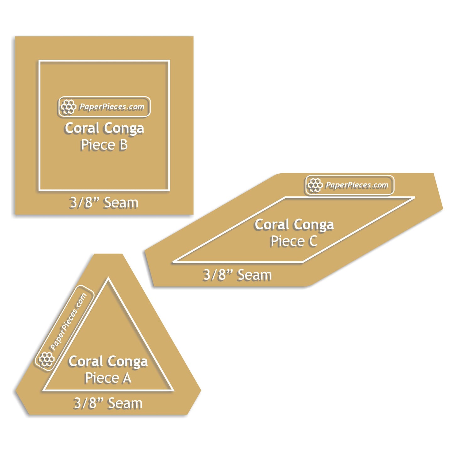 Coral Conga Acrylic Template - 3/8" SA