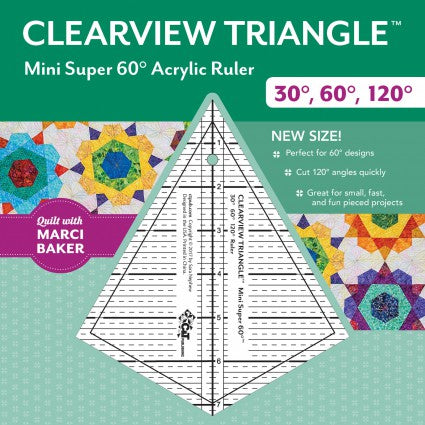 Mini Super 60 Clearview Triangle Acrylic Ruler - Discontinued