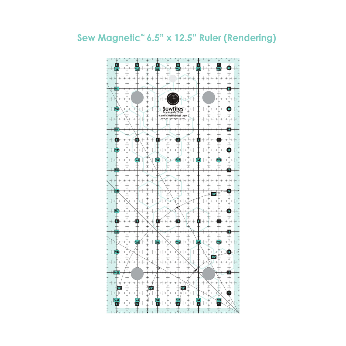 Sew Magnetic 6.5" x 12.5" Ruler