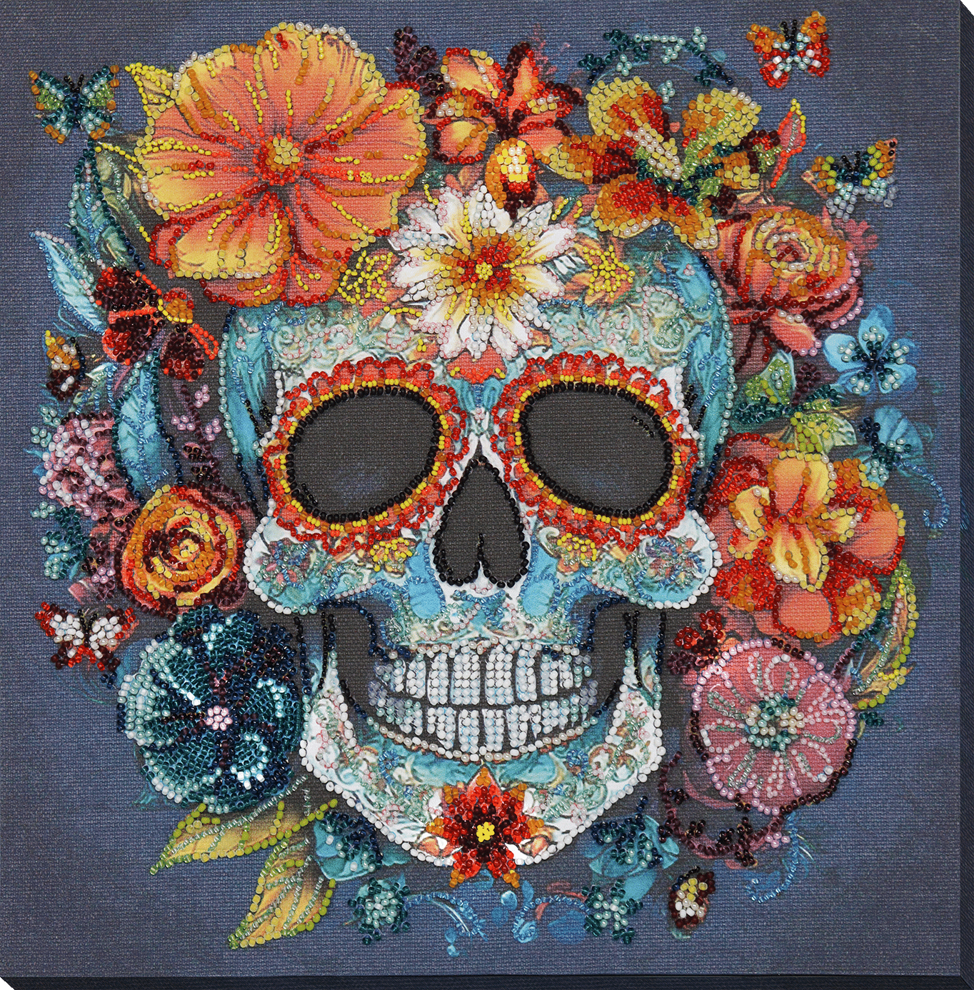 Calavera Beaded Embroidery Kit - Abris Art