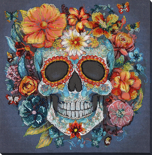 Calavera Beaded Embroidery Kit - Abris Art