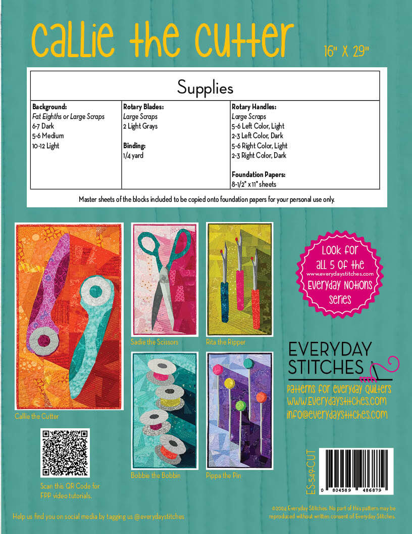 Callie the Cutter pattern - Everyday Stitches