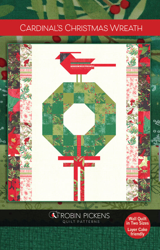 Cardinal's Christmas Wreath Pattern - Robin Pickens