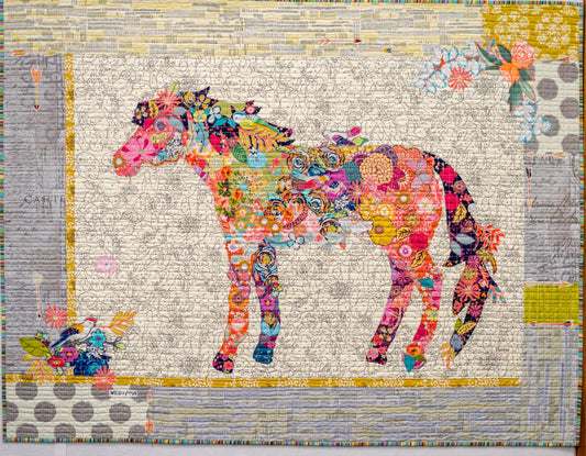 Confetti Horse Collage Pattern