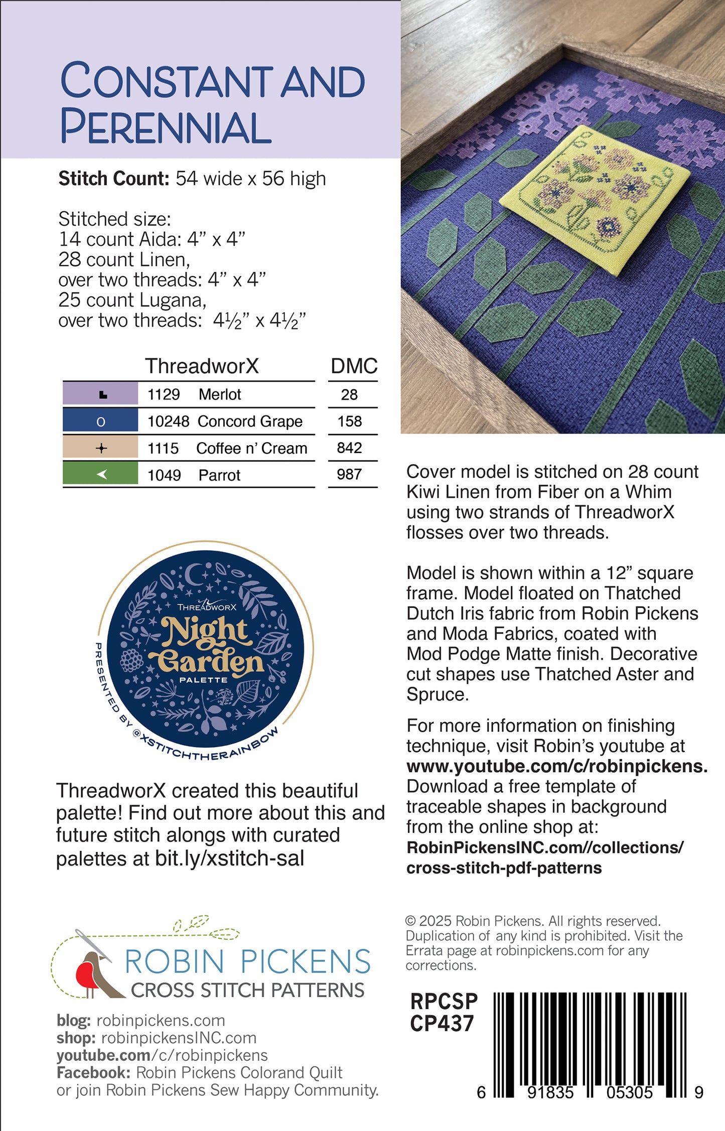 Constant and Perennial Cross-stitch Pattern