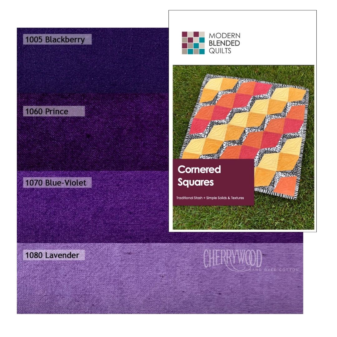 Cornered Squares Pattern by Modern Blended Quilts with Prince Medley