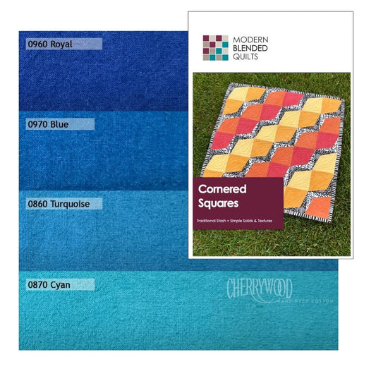 Cornered Squares Pattern by Modern Blended Quilts with Van Gogh Medley