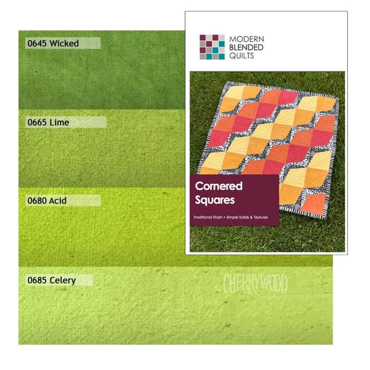 Cornered Squares Pattern by Modern Blended Quilts with Wicked Medley