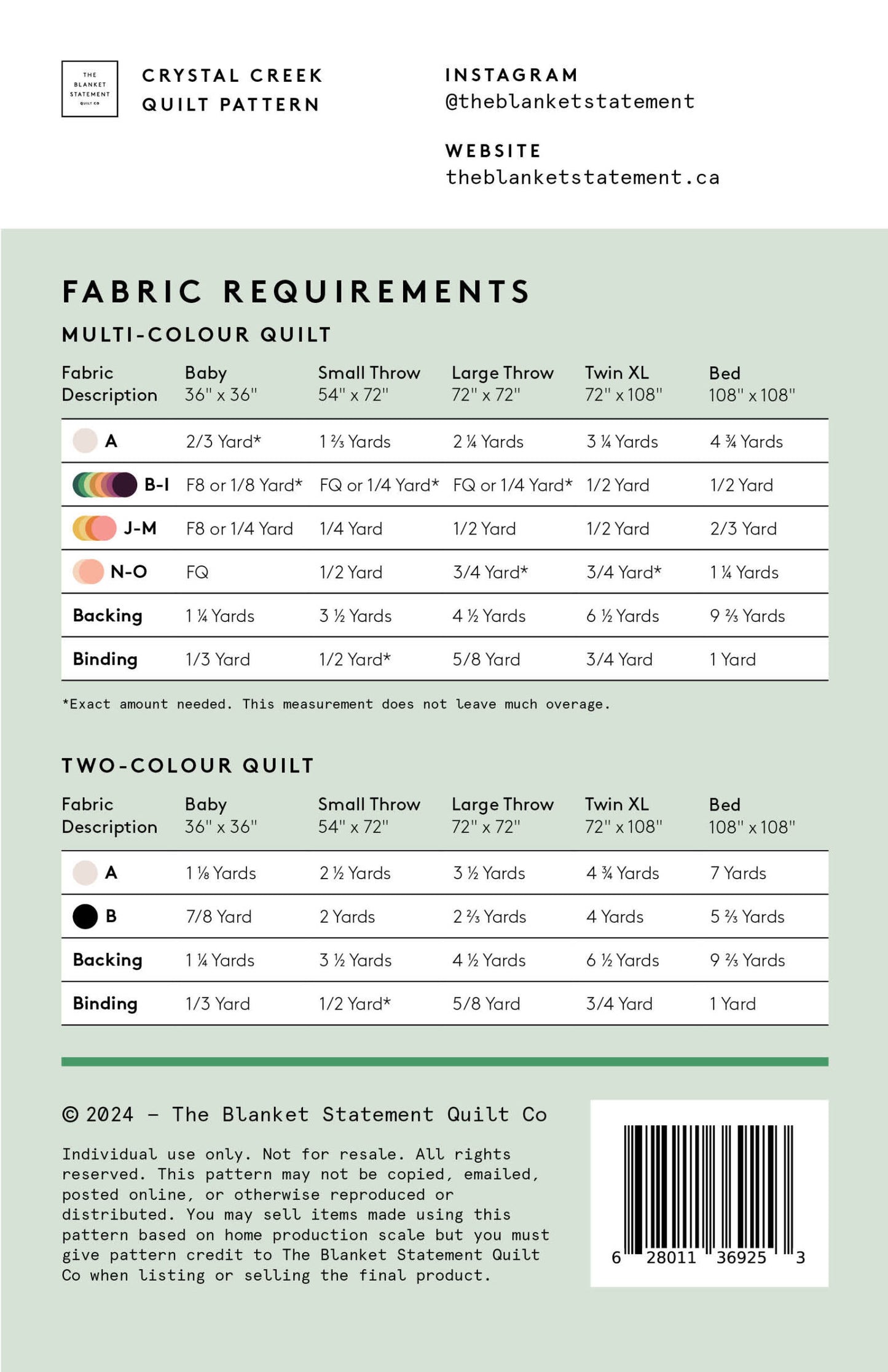 Crystal Creek Quilt Pattern