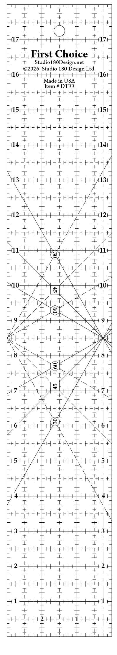 First Choice Ruler 3" x 18"