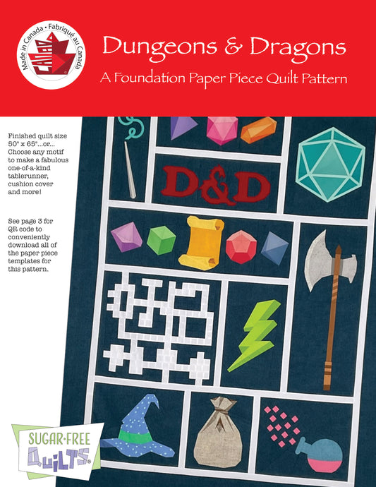 Dungeons & Dragons FPP Quilt Pattern - Sugar Free Quilts