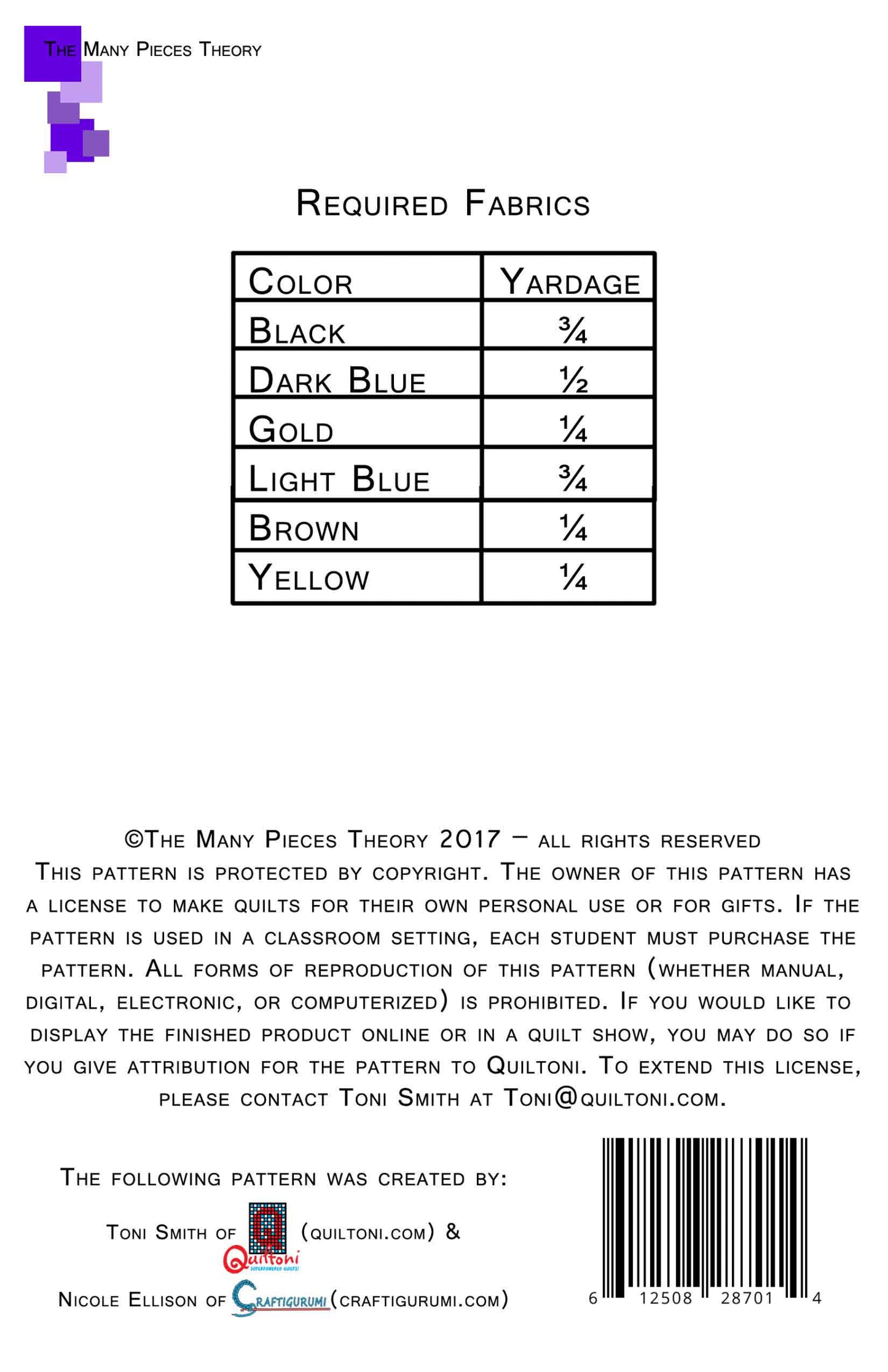 Dark Mage Pattern - Quiltoni