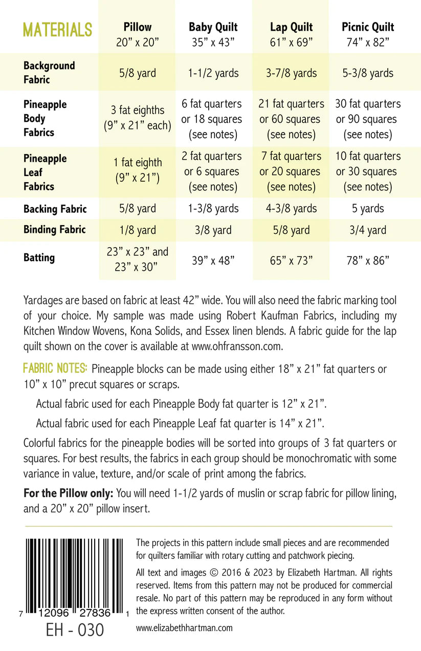 Pineapple Farm Pattern