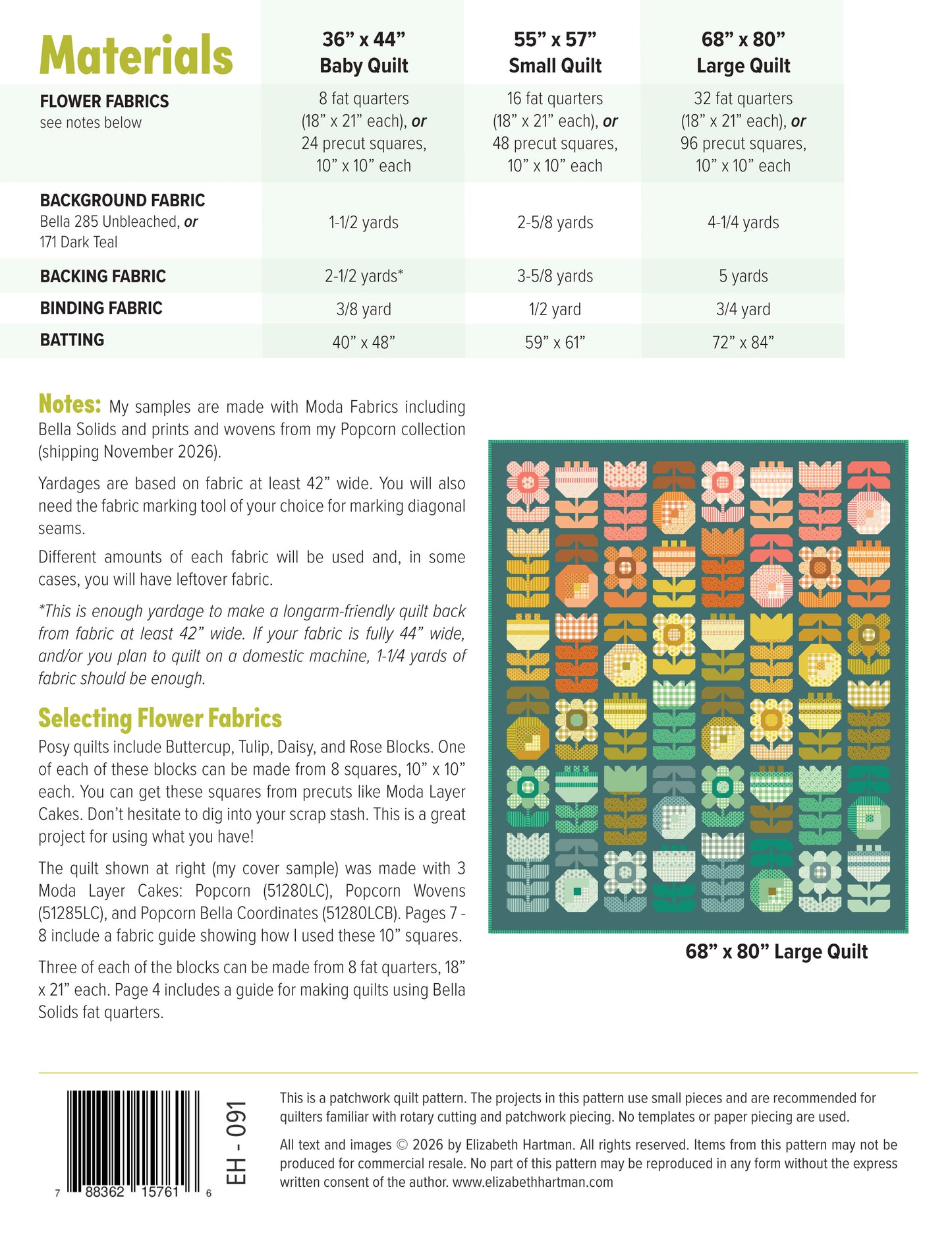 PRE-ORDER: Posy Quilt Pattern
