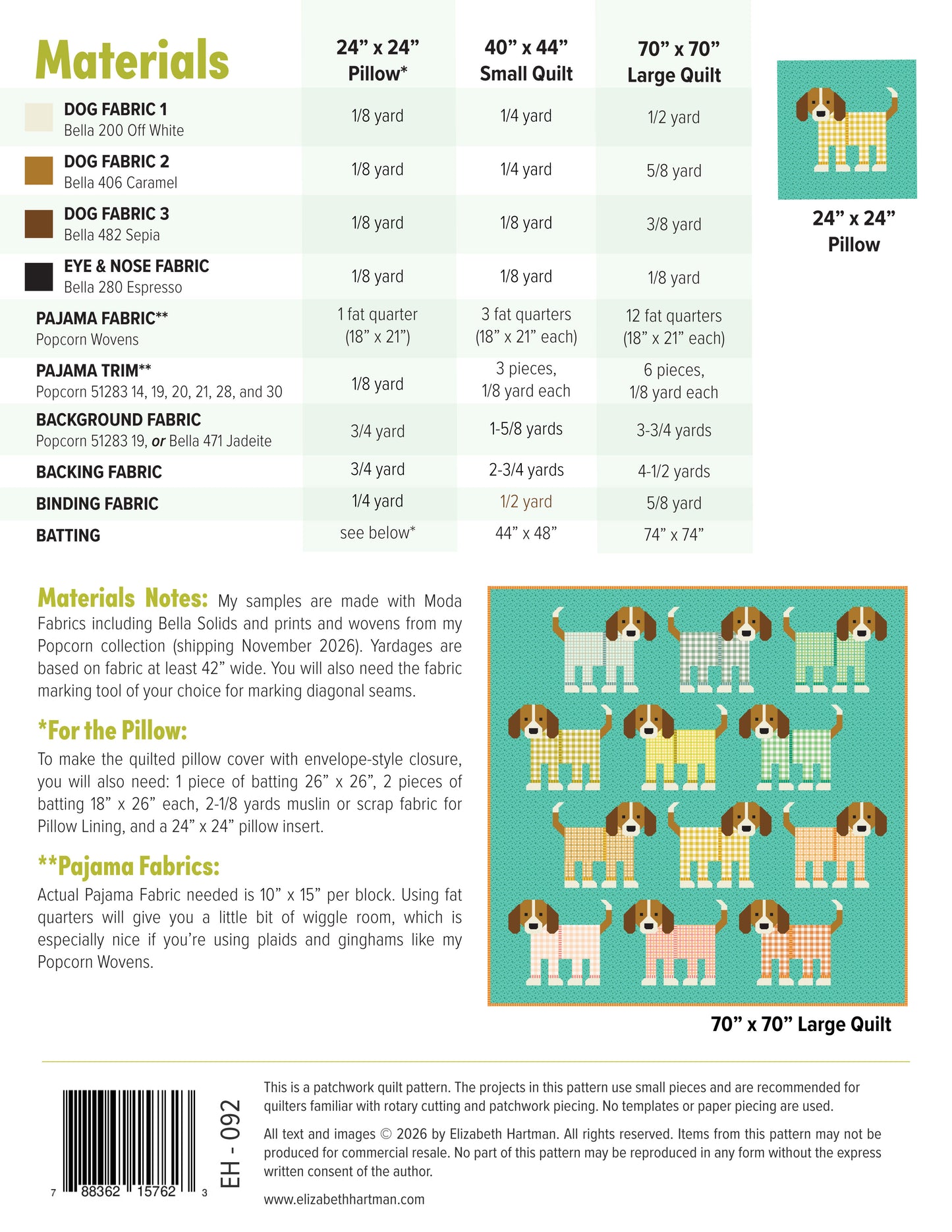 PRE-ORDER: Pups in Pajamas Quilt Pattern