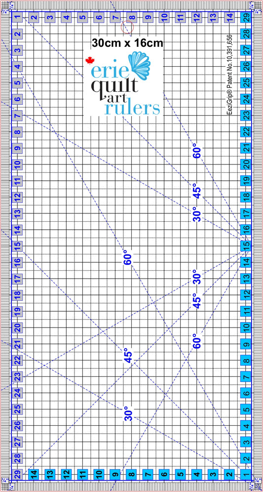 16cm x 30cm Non-Slip Quilting Ruler