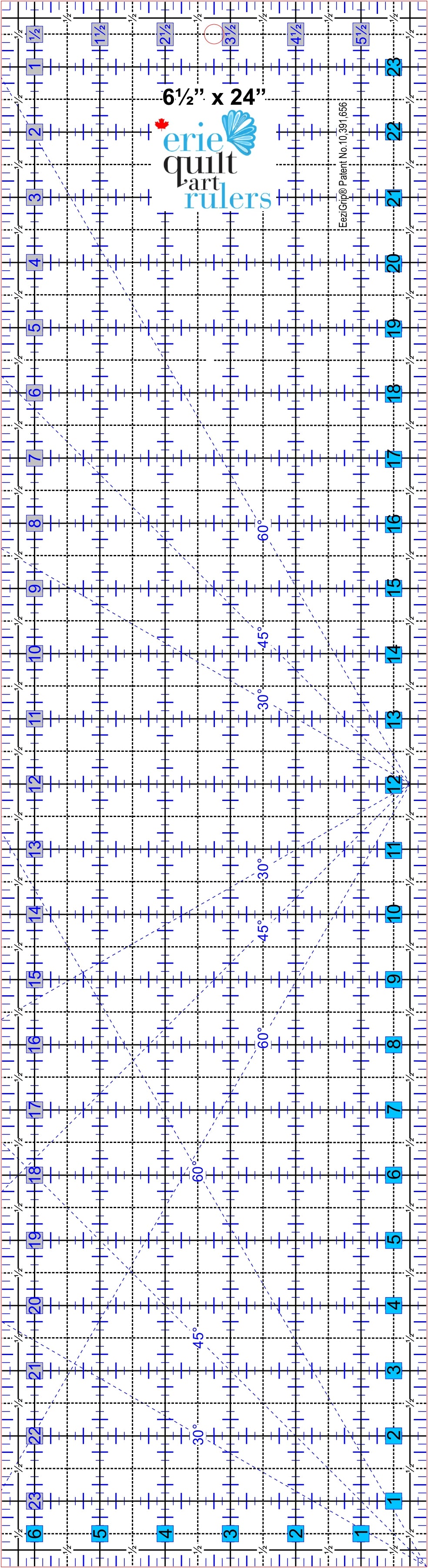 6.5" x 24" Non-Slip Quilting Ruler