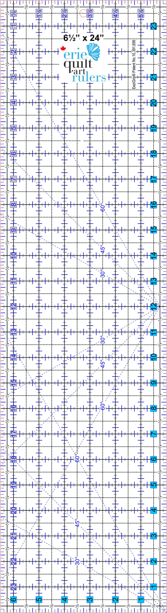 6.5" x 24" Non-Slip Quilting Ruler