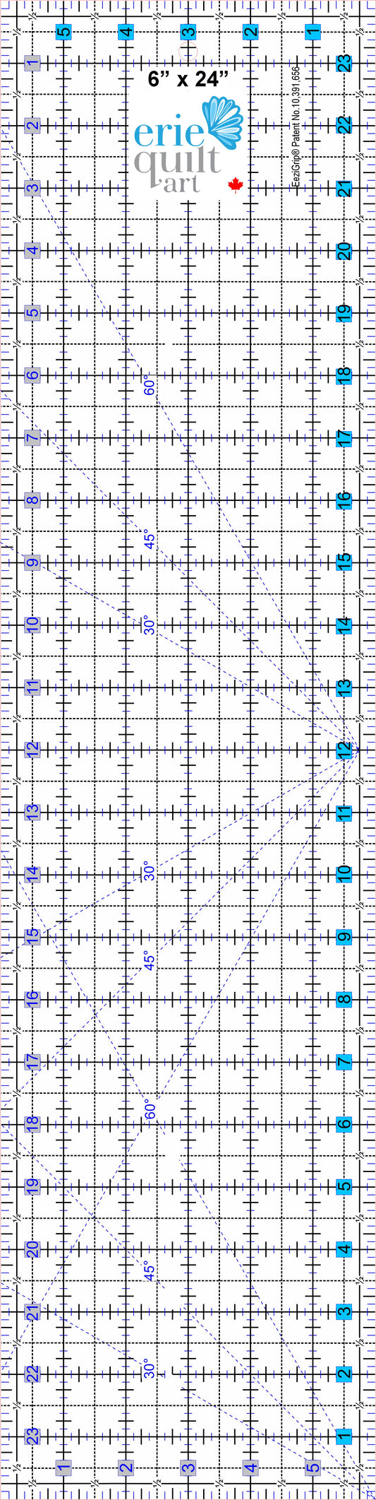 6" x 24" Non-Slip Quilting Ruler
