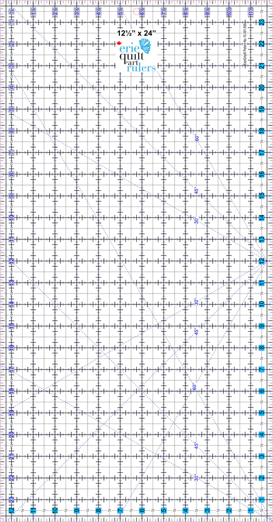 12.5" x 24" Non-Slip Quilting Ruler