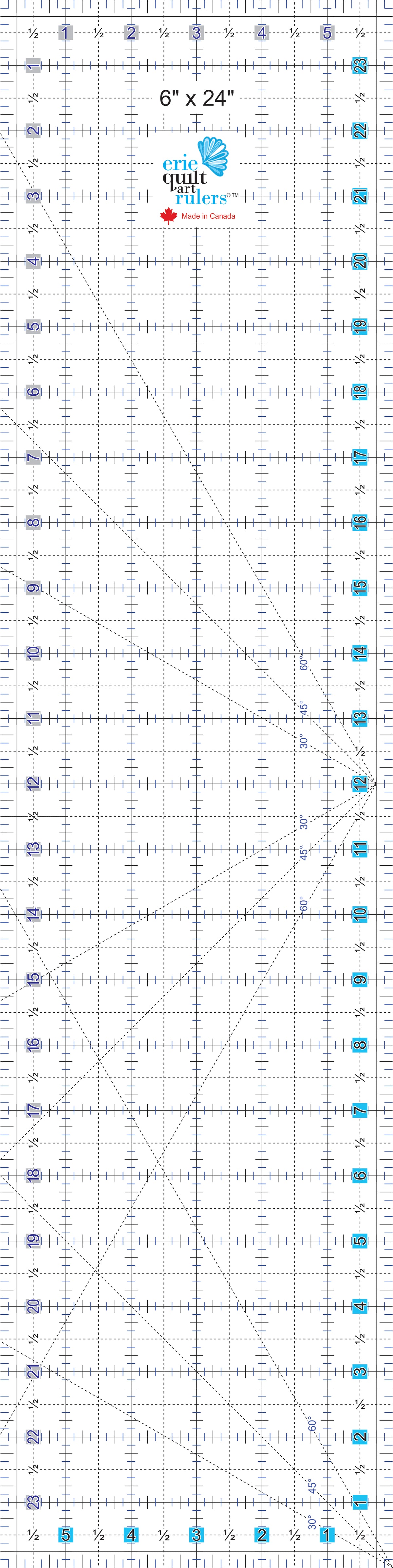 6" x 24" Frosted Ruler