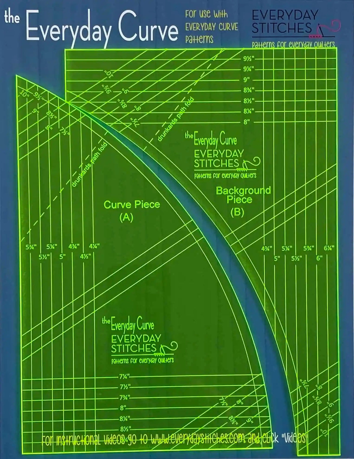 Everyday Curve Template Set – Erie Quilt Art