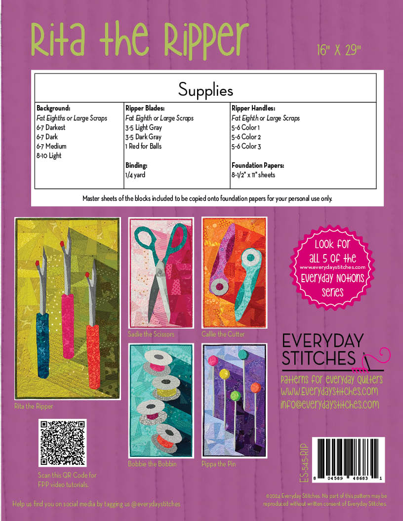 Rita the Ripper Pattern – Erie Quilt Art