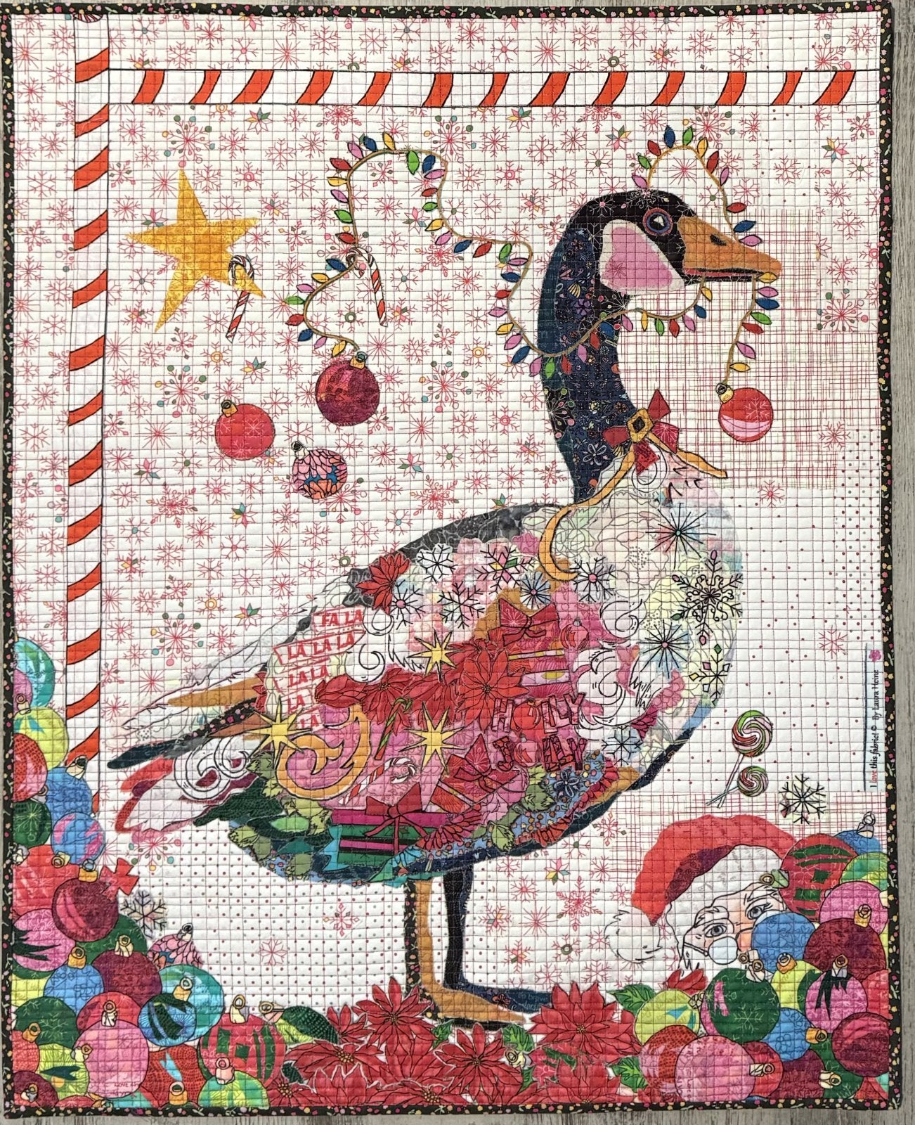 Christmas Goose Collage Pattern