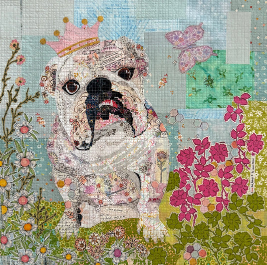 My Girl (Bulldog) Collage Pattern