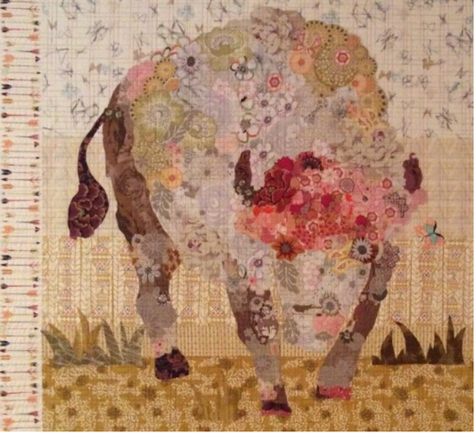 White Buffalo Collage Pattern