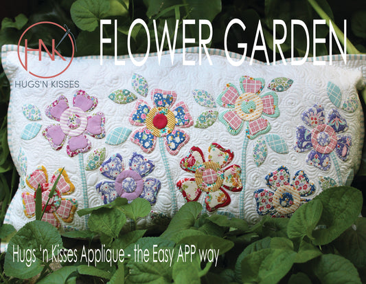 Flower Garden Postcard Pattern - Hugs 'n Kisses