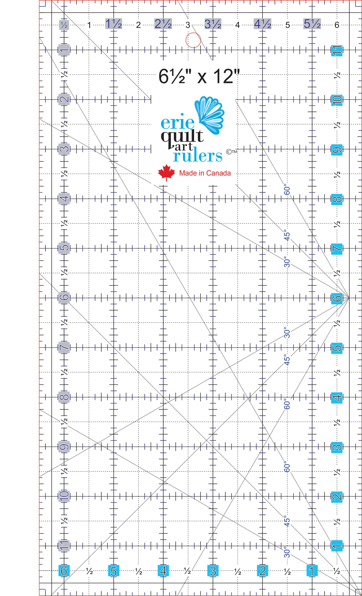 6.5" x 12" Frosted Ruler
