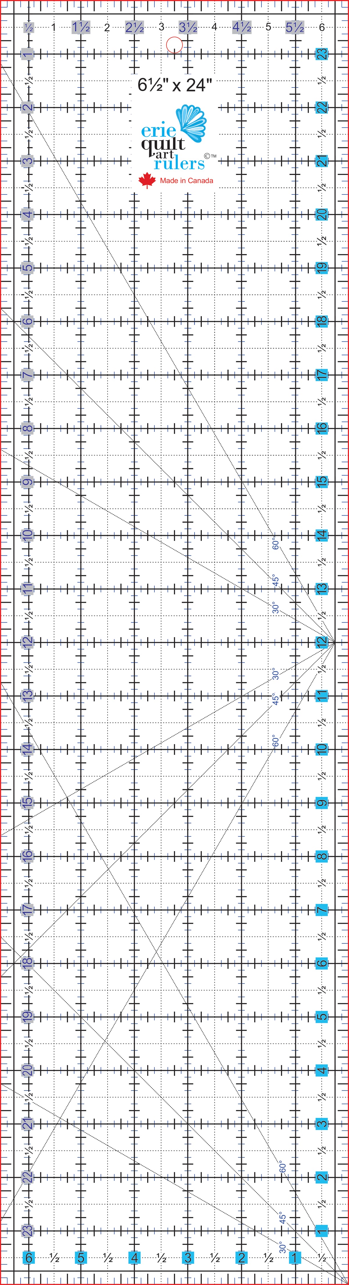 6.5" x 24" Frosted Ruler