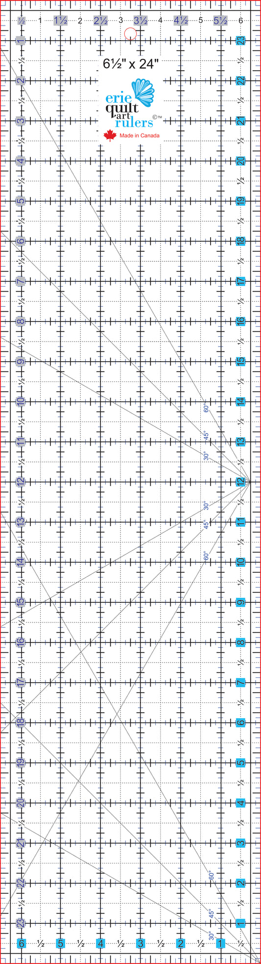 6.5" x 24" Frosted Ruler