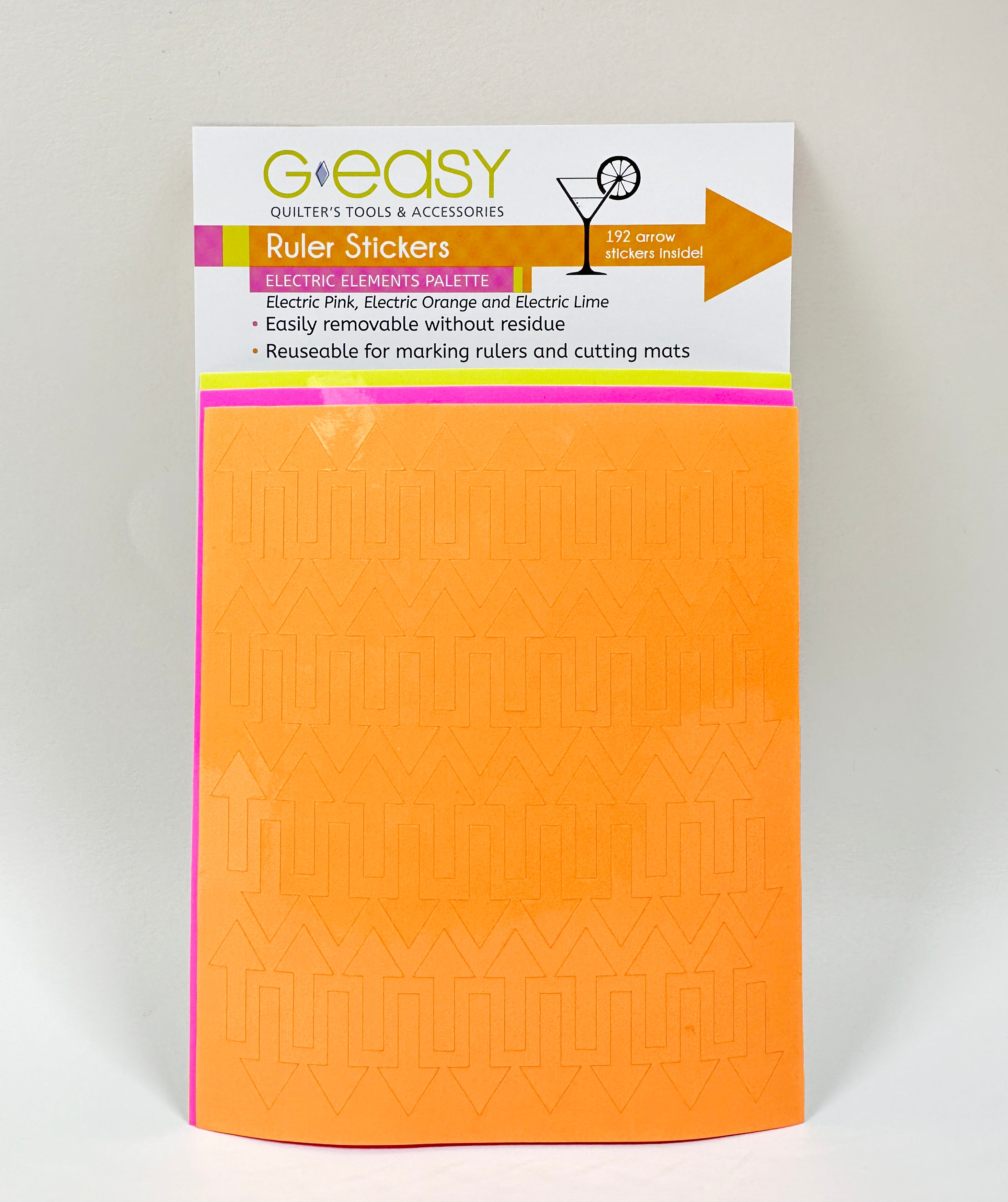 GEasy Ruler Stickers – Electric Elements Palette – Erie Quilt Art