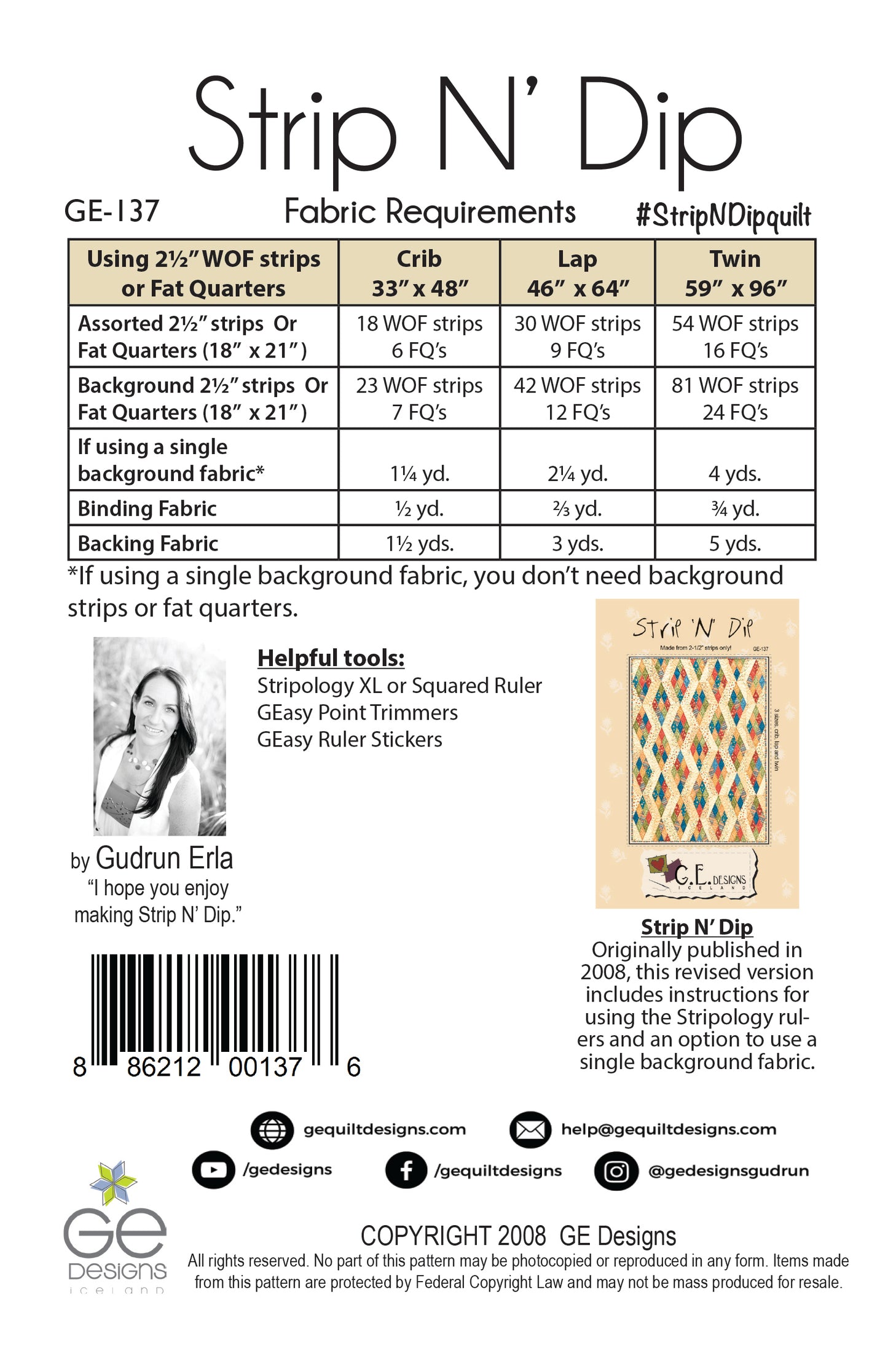 Strip N' Dip Pattern