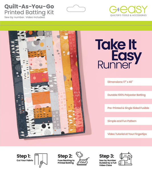 Take It Easy Runner - Quilt-As-You-Go Batting Kit