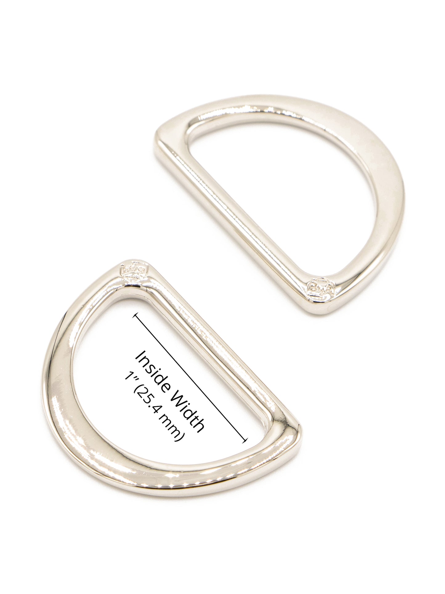 1" D-Ring - Nickel - Set of Two