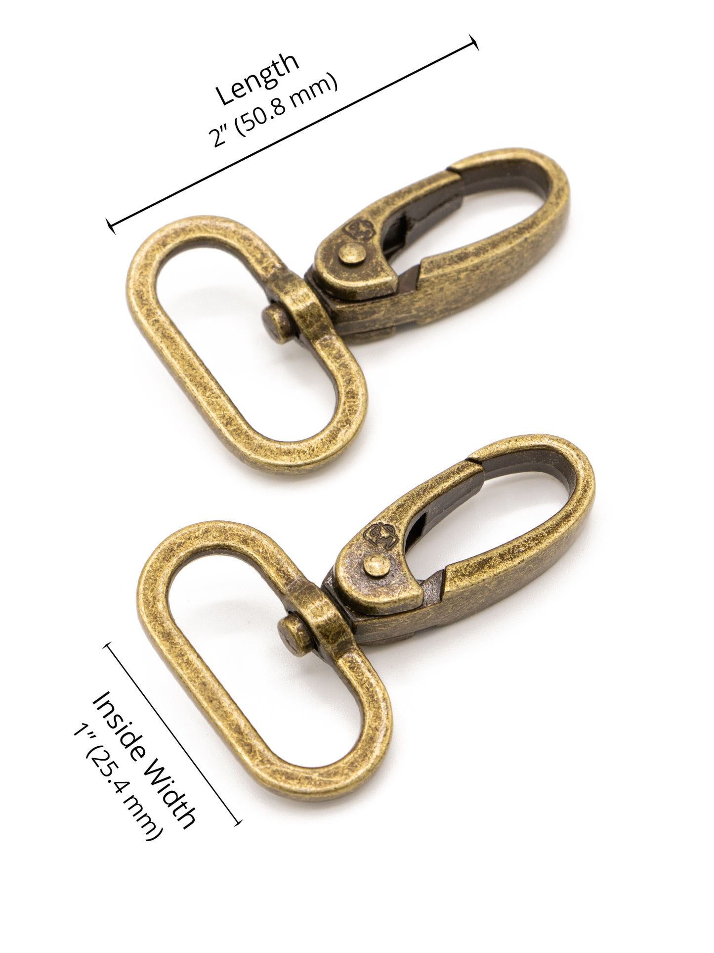 1" Swivel Hook - Antique Brass - Set of Two