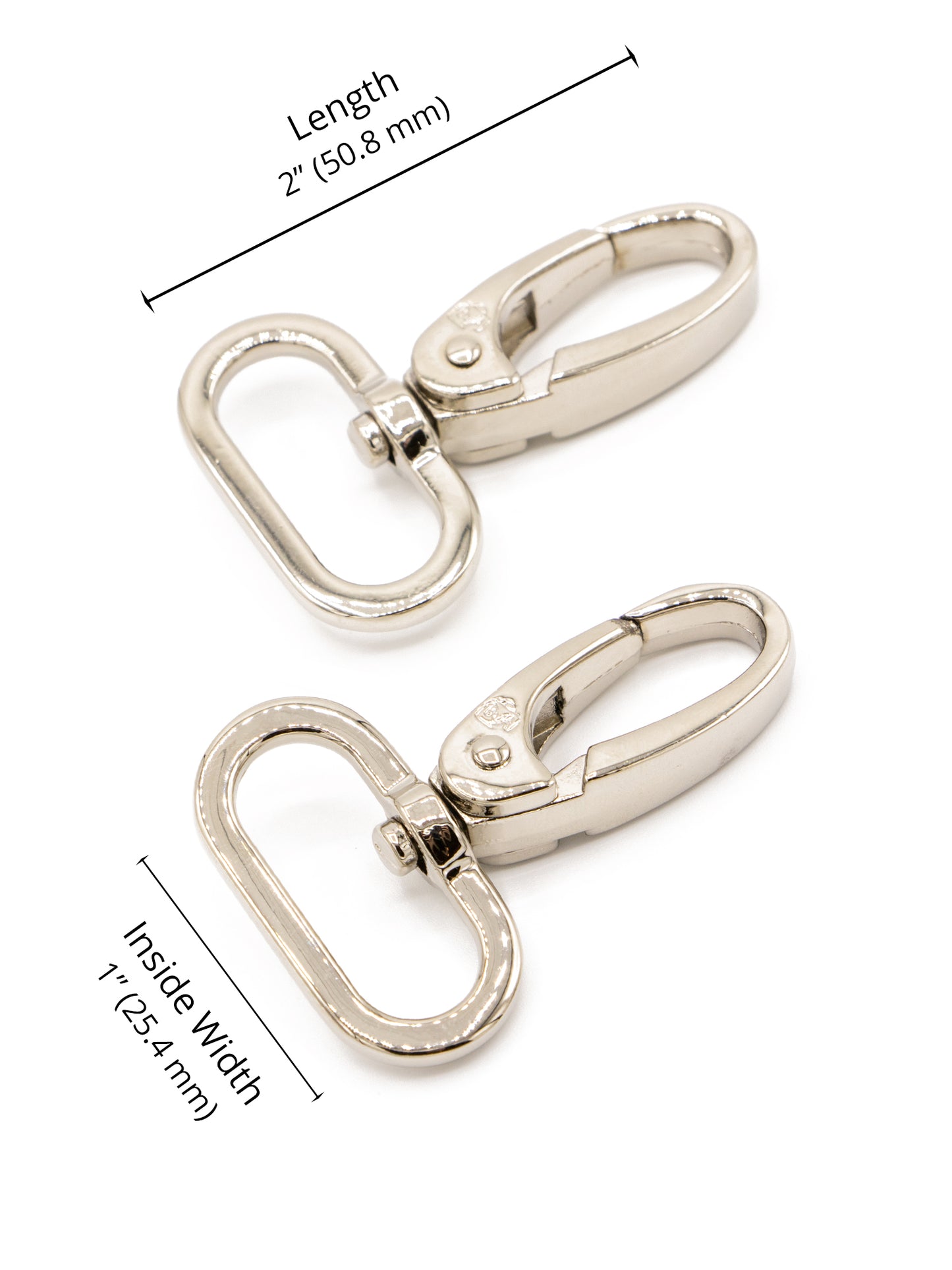 1" Swivel Hook - Nickel - Set of Two